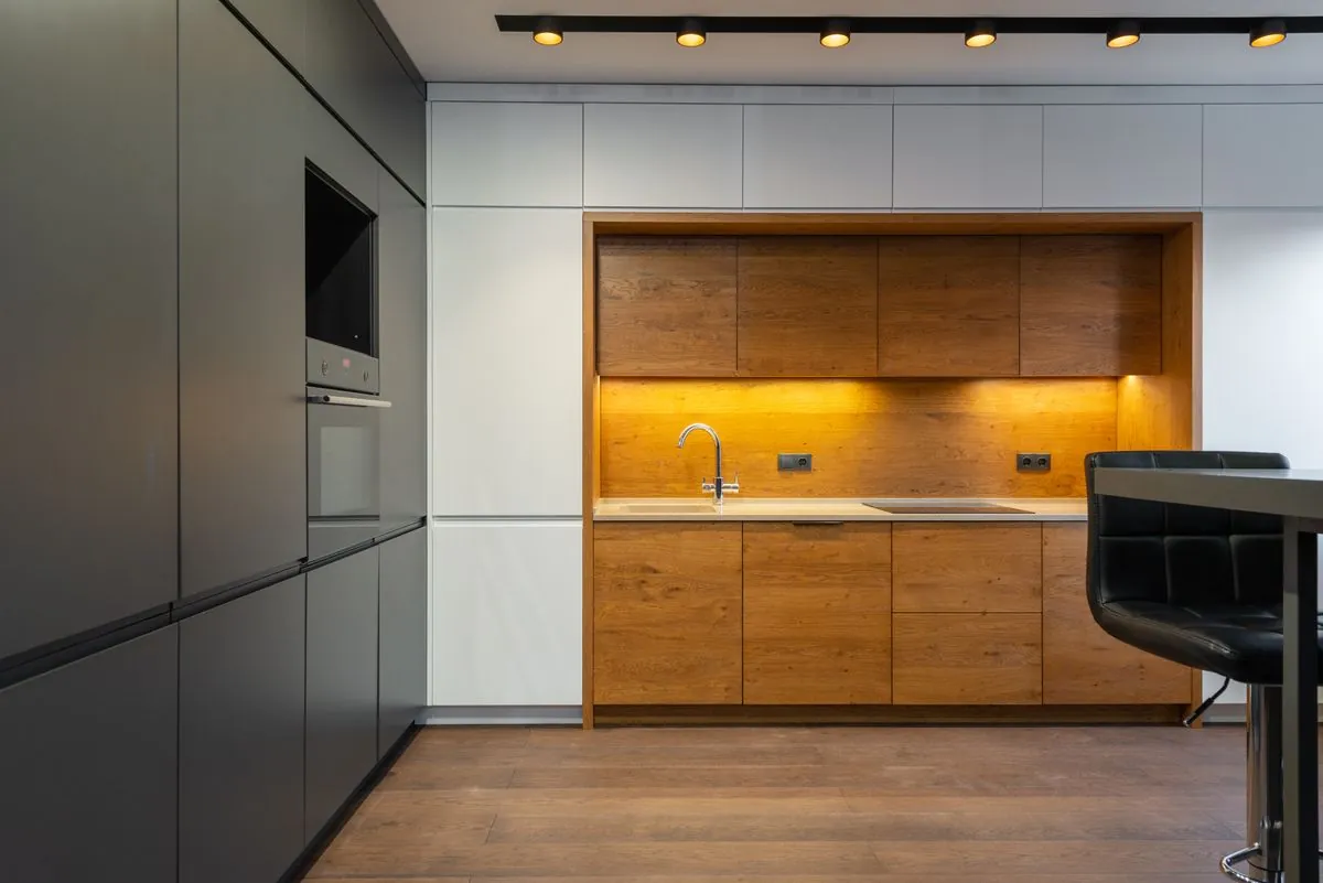 Tall wall with in-frame panels